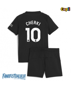 Manchester City Rayan Cherki #10 Echipament de Fotbal Replică 2025-26 Copii Deplasare (+ Șorturi)